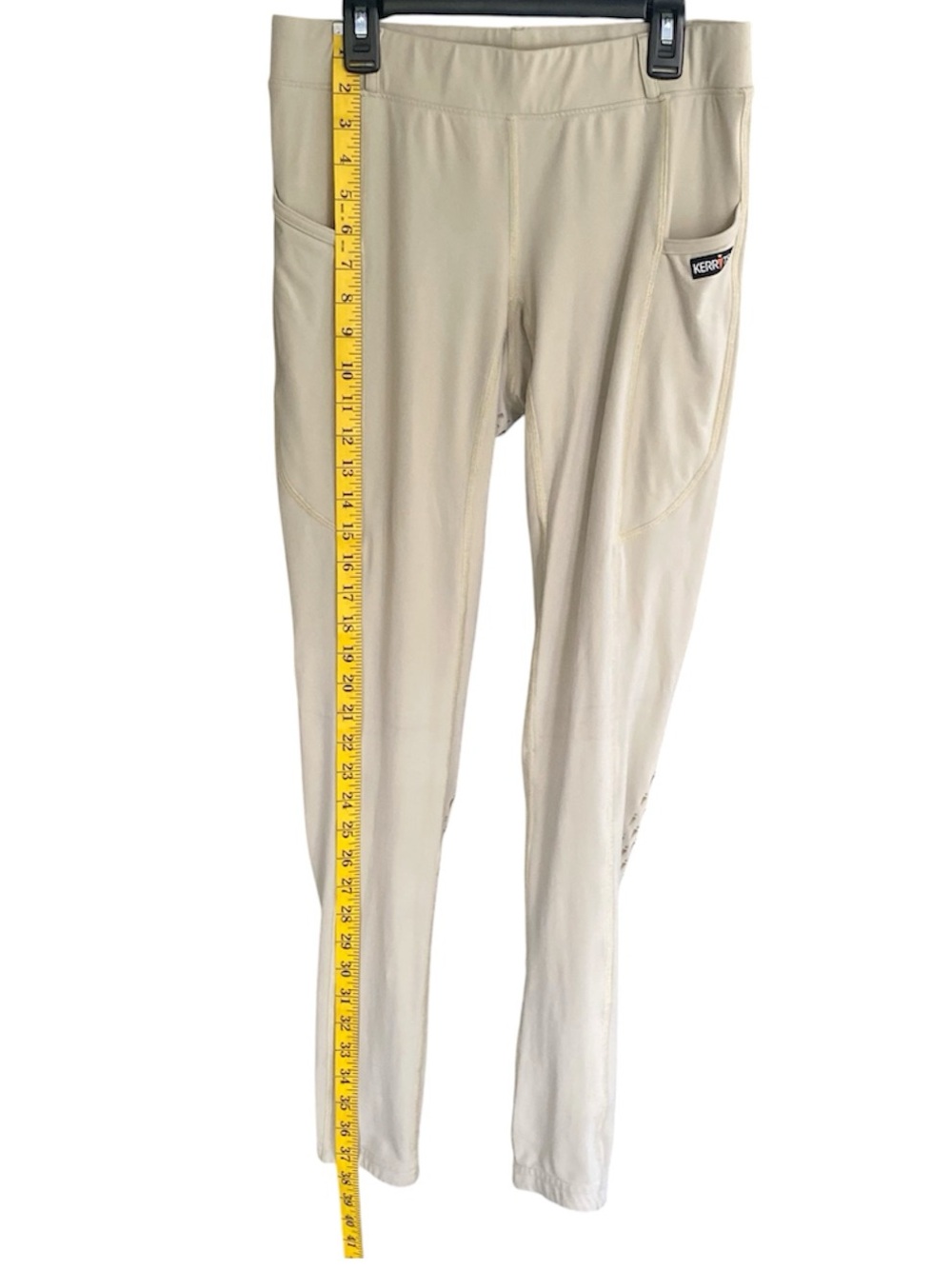 KERRITS Equestrian Tights Lightweight Pull On Pockets Light Beige Size L - Picture 10 of 16
